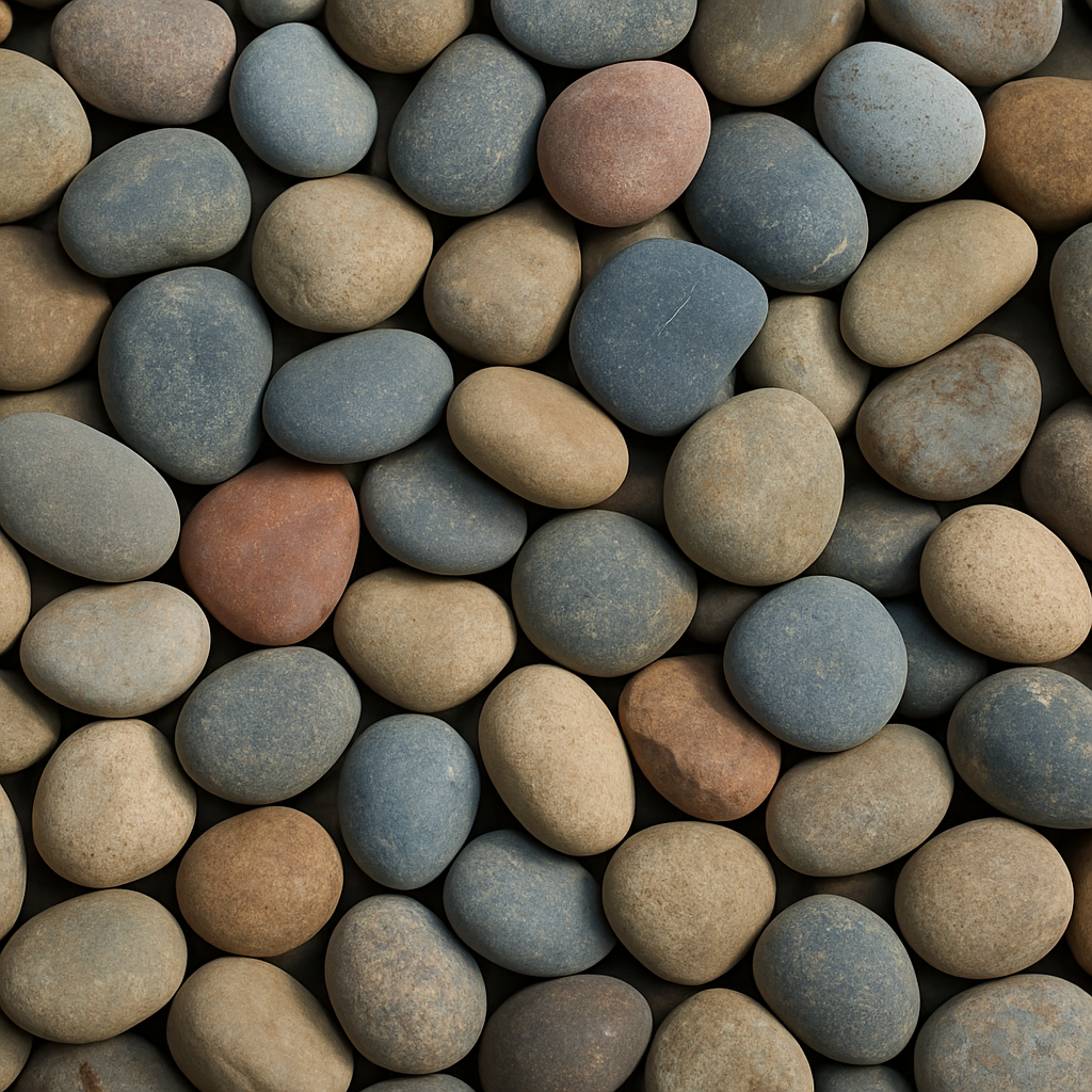 1-3" Coloured River Rock - Dumped Delivery